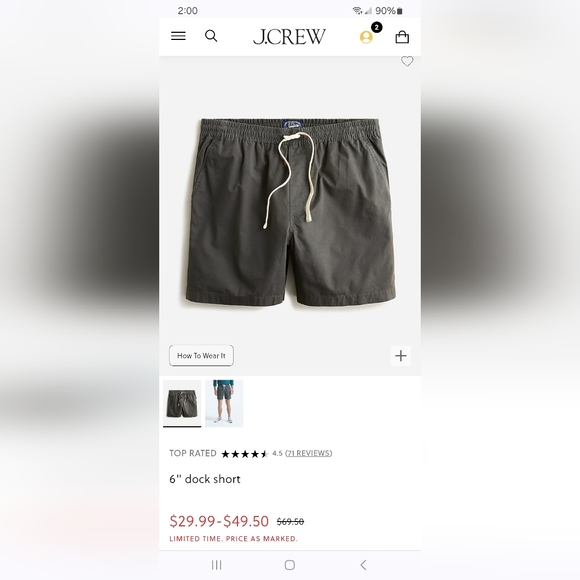 JCrew men's dock shorts - Picture 5 of 5